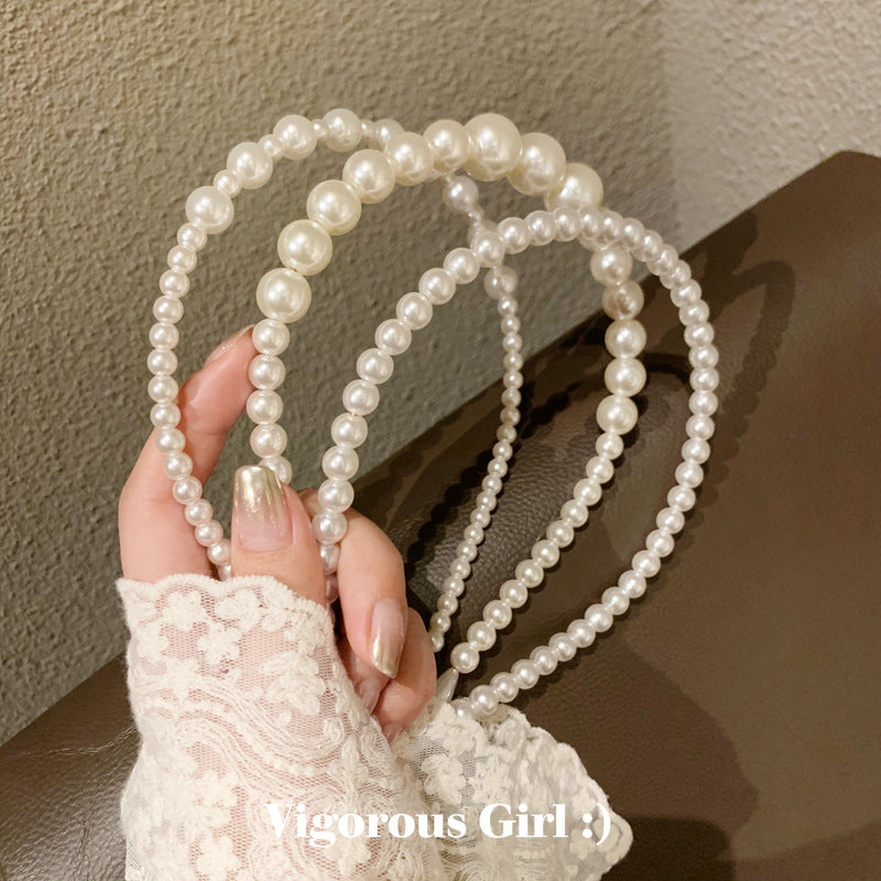 3PCS Headbands Womens Girls Alice Faux Pearls Headband Hairbands Bridal Hair Hoop Wedding Hair Accessories Bloggers Party Hair
