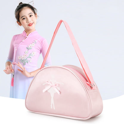 Girls Kids Children Ballet Dance Bag, Pink Ballerina Handbag Tote Gymnastics Sports Duffel Bag, Crossbody Shoulder School Bag Light Weight Carry-on Luggage