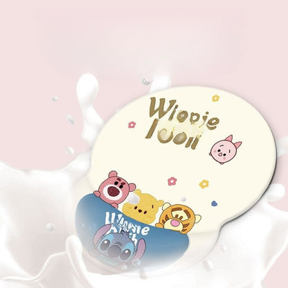 Cute Stitch Winnie Girls Boys Kids Women Mouse Mat Pad with Wrist Rest Computer PC Laptop Gaming Office School Study Home Desk Accessory