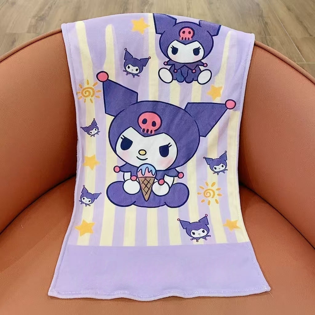 2PCS Children's Facial Towel, Kids Washcloth Towels, Cotton Kids Face Towels, Cute Kitty dog Hand Towel Set, Children Wash Cloths for Hand Face Shower, 33x 73 CM