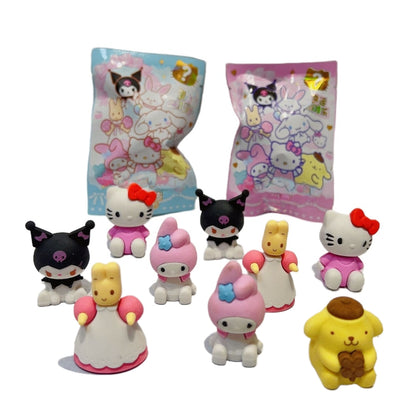 3 PCS Spider Rubbers Pencil Eraser for Kids School Stationary Party Favour Bag Fillers Gift Set Mystery bag surprise bag blind bag (Kuromi 3pcs)