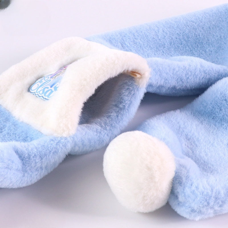 Kids Winter Beanie Scarf for 2-10 Years Old Boys Girls.Outdoor Warm Fleece Lined Thermal Knit Fluffy Pom