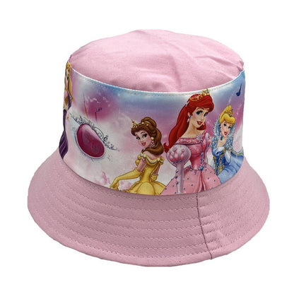 Kids Bucket Princess Sun Hat 4-12 Years Girls Boys Sports Outdoor Anti UV Lightweight Summer Beach Cool Wide Brim Protection （Princess）