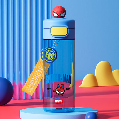 Water Bottle Reusable Kids 520ml PP with Two Lids Leak Proof with straw Lid BPA Free Drinking