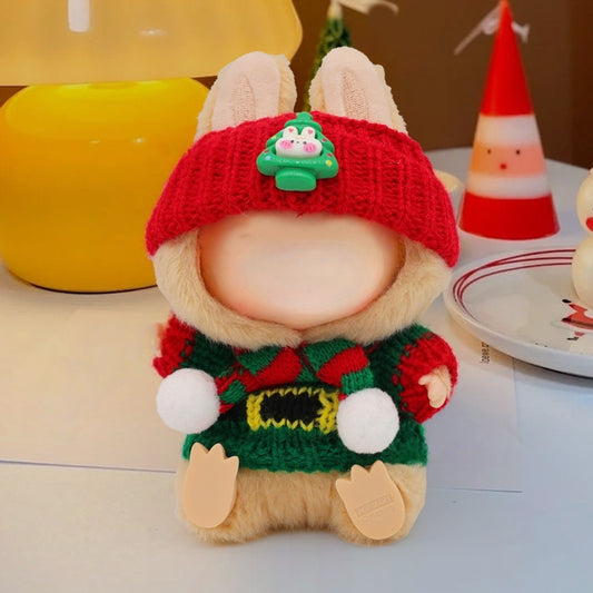 3Pcs Doll Clothes Compatible with 17cm Dolls, Christmas jumprt outfit Set Include,Pink Doll Outfit Accessories Sets Premium Outfit(No Doll)（Set 02）