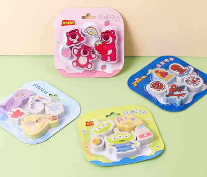 3/4/5 PCS Rubbers Pencil Eraser Erasers Rubber for Kids School Stationary Party Favour Bag Fillers Gift Set