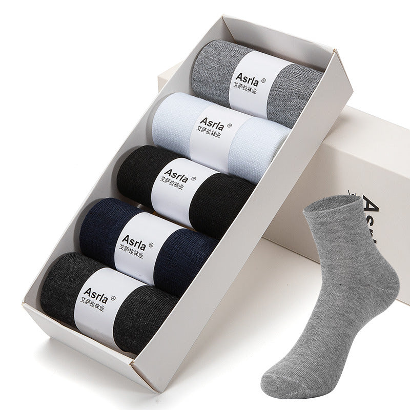 5 Pairs Men’s Plain Mens Soft Cotton Rich Comfortable Breathable Socks Work Business and Casual Wear 6-11 UK