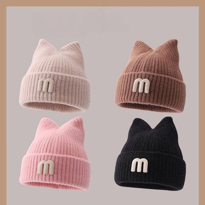 Baby Warm Hat Cute Bear Ear Hat Infant and Toddler Warm Ear Protection Knitted Wool Hat Autumn Winter For 2m-4years Boys And Girls In Winter