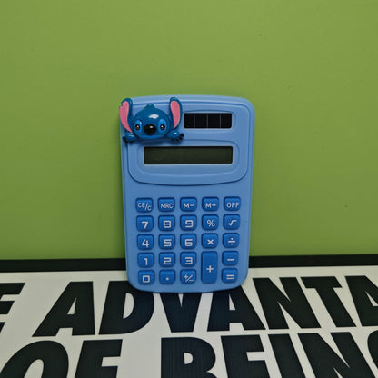 Pocket Calculator, Classic and advanced functions, Desktop Calculator with Large LCD Display and Sensitive Button,Standard Function for Office, Home, School (Stitch)