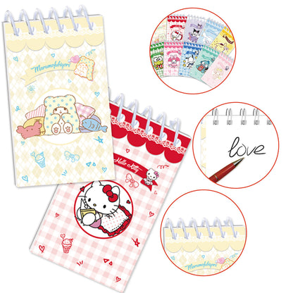 10 Pack Pocket Notebook Small Spiral 10 * 6CM Mini Notepad Princess Kids Colorful Memo Bulk Wired Lined for School Office Supplies Birthday Party Bag Fillers (Labubu)