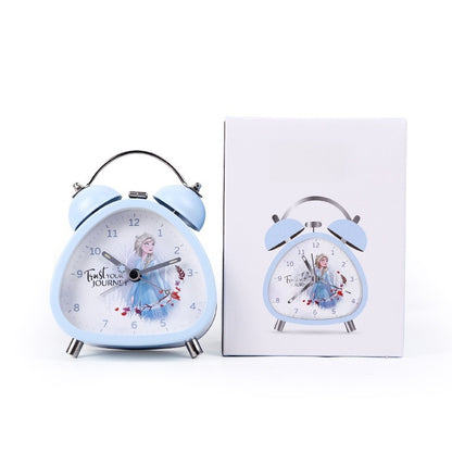 Princess Mermaid Kids digital Alarm Clock for Heavy Sleepers with Twin Bell and Large Digits, Loud Battery Retro Alarm Clock with Night Light for Bedside, Bedroom