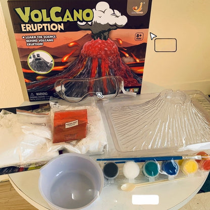 Make Your Own Volcano Eruption Stem Kit For Kids Science Experiments For Kids Age 7 - Craft- Chemistry Gifts(Set 01)