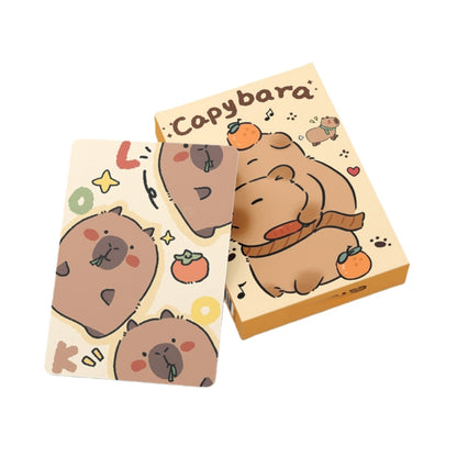 Kpop Hunters Photocards,Lomo card setwith free stickers,Waterproof Anime Character Collection Vinyl card postcards, gifts for Korean pop, anime lovers, girls (Capybara 30pcs)