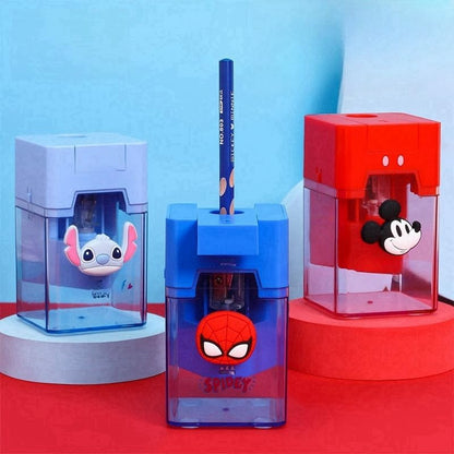 Automatic Electric Pencil Sharpener for Kids, Spider Pencil Sharpeners for Home and Classroom, Cute Pencil Sharpener Electric Plug in, School Supplies for Girls（Stitch）