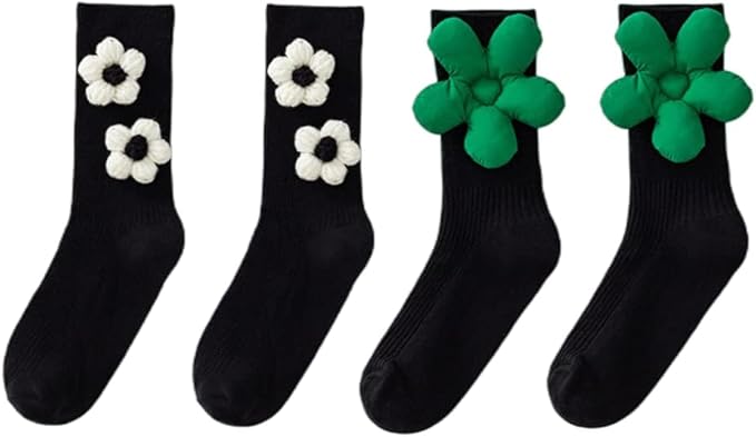 2 Pairs Boys Girls Children Kids rich cotton 3D Flower Bear ankle Socks Infant (Cotton, Set 03 S(1-3years))