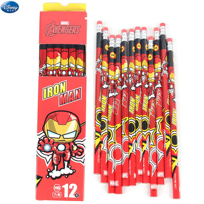 Pack of 36 Princess Spider HB Pencils with erasers Kids Children Party Bag Fillers School Office(MIX HERO)