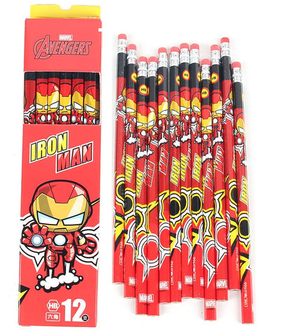 Pack of 36 Princess Spider HB Pencils with erasers Kids Children Party Bag Fillers School Office(MIX HERO)