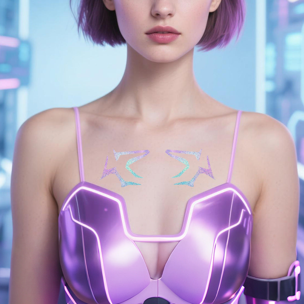 Temporary Tattoos for Kids, Kpop Cosplay Accessories, Kids Laser Tattoos for Girls Boys Face Body Christmas Costumes Cosplay Accessories Fake Hunters Tattoos (Body 6pcs)