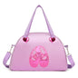 Girls Kids Children Ballet Dance Bag, Pink Ballerina Handbag Tote Gymnastics Sports Duffel Bag, Crossbody Shoulder School Bag Light Weight Carry-on Luggage