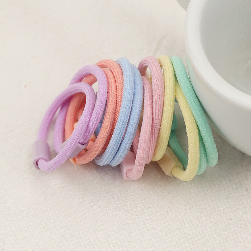 60Pcs Girls Women Thick 3CM Ties for Thick Heavy or Curly Hair Endless Hair Elastics colourful strong Bobbles Hair Ties Bands Ponios Ponytail Holders