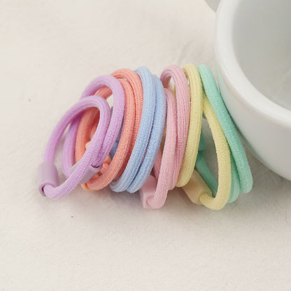 60Pcs Girls Women Thick 3CM Ties for Thick Heavy or Curly Hair Endless Hair Elastics colourful strong Bobbles Hair Ties Bands Ponios Ponytail Holders