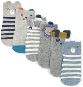 6 Pairs Toddlers Baby Girls Boys Kids cute Anti-Skid Non Skid cotton Socks Newborn Infant 1-3 Years