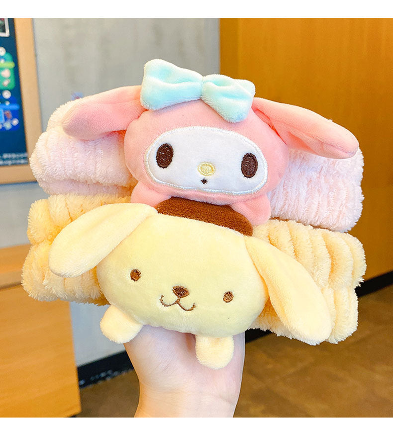 Ears Headband and Wristbands Set for Washing Face, Makeup for Women Girls, Skincare Removal Wash Spa Yoga Sports Shower Terry Towel Cloth Hair Band