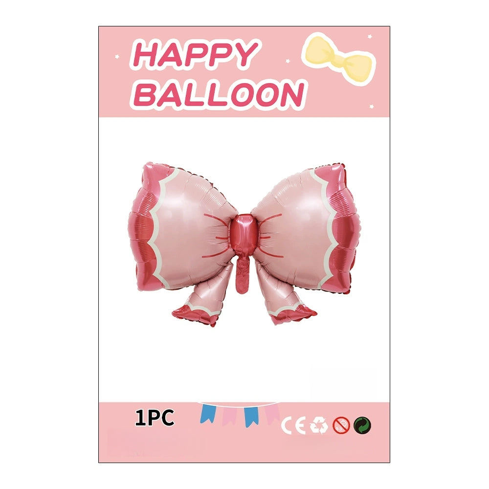 3 PCS Bow Birthday Decorations,Pink Macaron Bow Balloons,26 Inch Elegant Coquette Party Supplies,Large Princess pink Bow Print for Girls Women, Bridal Shower, Baby Showe (3pcs Bow)