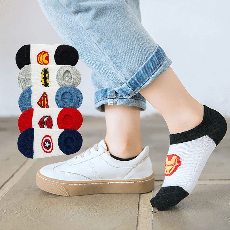 5 Pairs Kids Girls Boys ankle socks Rich Cotton Low Cut Trainer Socks Breathable Sport Socks infant (Colour 1 (3-5years))
