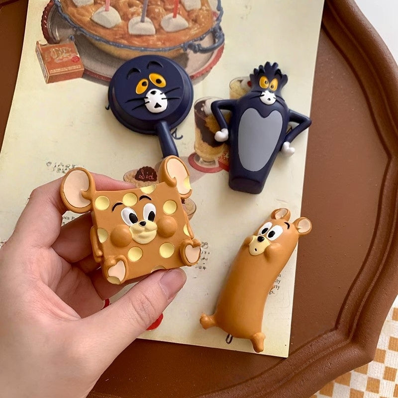 Resins Dachshund Cats dogs Magnets For Fridge Or Whiteboard Fun And Functionality Cartoon Animal Refrigerator Sticker Decors (Cat 4pcs)