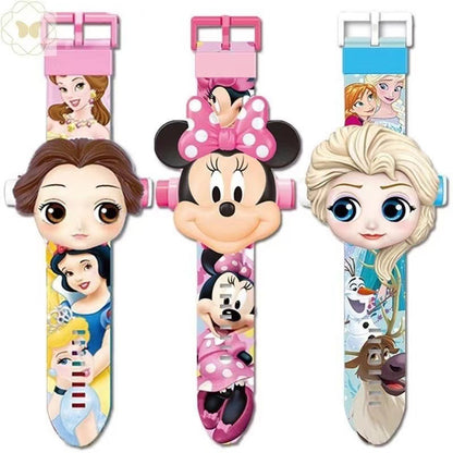 Superhero Robert Watch with 24 Super Projection Cartoon Hero Figurines Princess, Electronic Watch for Boys Girls Projector 3D (LOL)