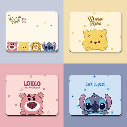 Cute Stitch Winnie Girls Boys Kids Women Mouse Mat Pad Computer PC Laptop Gaming Office School Study Home Desk Accessory（set01)
