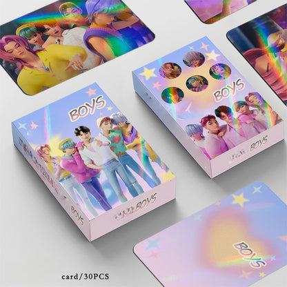 Kpop Hunters Photocards,Lomo card setwith free stickers,Waterproof Anime Character Collection Vinyl card postcards, gifts for Korean pop, anime lovers, girls (Kpop 30pcs)