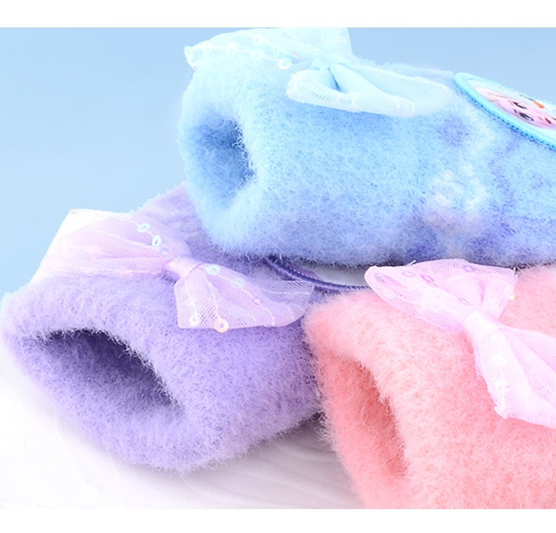 Full Finger Gloves Elsa Winter Knit Warm Mittens Soft Lined Fleece Thermal Outdoor Stretchy Gloves for Kids boys girls