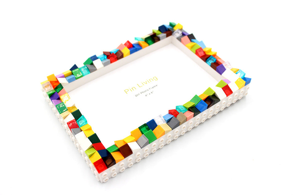 Photo Frame Christmas Tree DIY Colourful Bricks Picture Frames for Desk Decor Family Friends Kids Gifts 7x5 Portrait & Landscape Creative Crafts Gift Set Boys Girls (Mosaic 7X5(12.7*17.8))