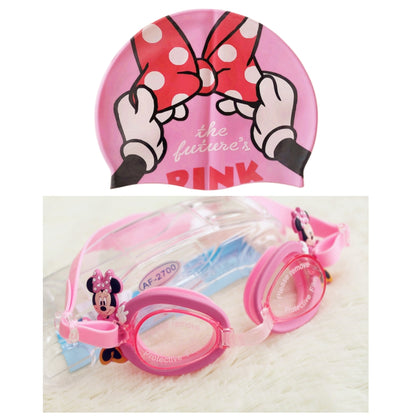 Kids Swimming Goggles Safe Soft Silicone Cap Hat Anti-Fog Waterproof No Leaking Crystal Clear Swim Goggles for Kids Children Boys Girls and Teens Age 3-15