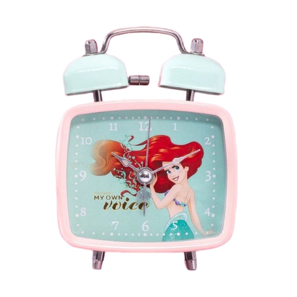 Princess Mermaid Kids digital Alarm Clock for Heavy Sleepers with Twin Bell and Large Digits, Loud Battery Retro Alarm Clock with Night Light for Bedside, Bedroom