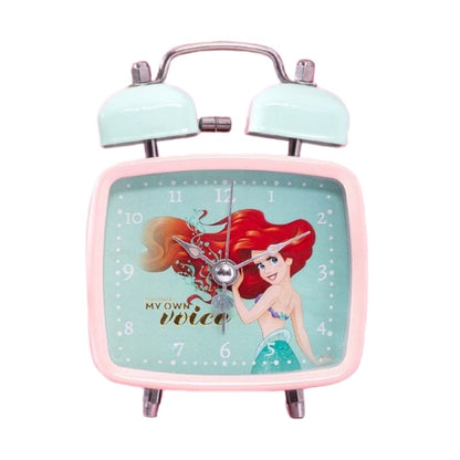 Princess Mermaid Kids digital Alarm Clock for Heavy Sleepers with Twin Bell and Large Digits, Loud Battery Retro Alarm Clock with Night Light for Bedside, Bedroom