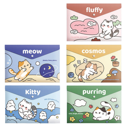 5PCS Plastic Wallets A4, 5 different designs Plastic Folders Popper Folder with Snap Closure, Lightweight Wallets for Document Office School Organization for Kids Adults