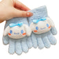 Full Finger Gloves Elsa Winter Knit Warm Mittens Soft Lined Fleece Thermal Outdoor Stretchy Gloves for Kids boys girls