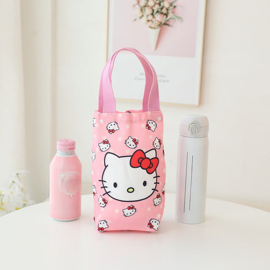 Capybara cute bear dog Tote Bag With Canvas Tote Bag Casual Reusable Shopping Bag With Washable Foldable Shopper Bag For Women Girls（Hello Kitty）