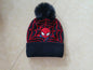 Kids Winter Beanie Hat Scarf for 2-10 Years Old Boys Girls.Outdoor Warm Fleece Lined Thermal Knit Fluffy Pom(Black Spiderman)