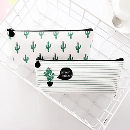 2PCS Pencil Pen Case,Office College School Pouch Holder Supplies Gifts Stationery Cosmetic Bag