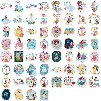 50pcs Princess Aven Superheros Toy Kids Stickers Luggage Laptop Skateboard Waterproof Party Bag Fillers Waterbottle Decal Graffiti Patches