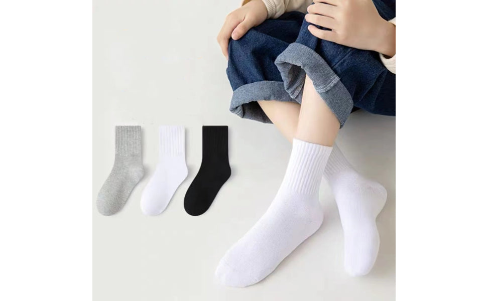 6 Pairs School Uniform Boys Girls Childrens Kids rich cotton plain sports ankle Socks Infant