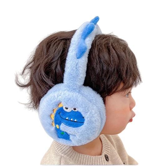 Kids Boy Girl Earmuffs Winter Fleece Thermal Outdoor Warm Plush Ear Warmer (Dinosaur)
