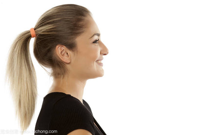 50Pcs Girls Women 2.5mm Thin School Uniform Endless Hair Elastics Bobbles Hair Ties Bands Ponios Ponytail Holders (White)