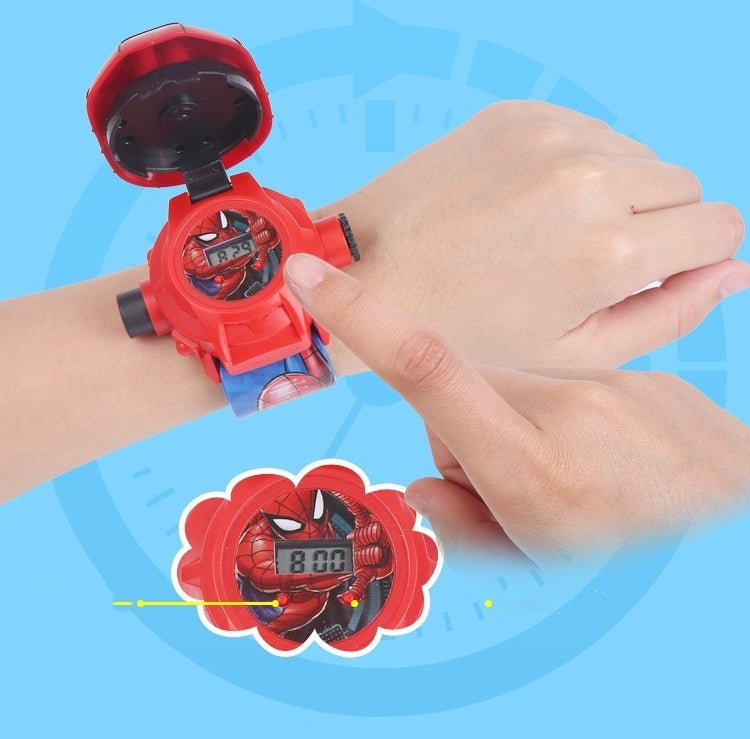 Superhero Robert Watch with 24 Super Projection Cartoon Hero Figurines Princess, Electronic Watch for Boys Girls Projector 3D (LOL)