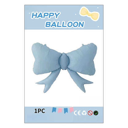 3 PCS Bow Birthday Decorations，Pink Macaron Bow Balloons，26 Inch Elegant Coquette Party Supplies，Large Princess pink Bow Print for Girls Women, Bridal Shower, Baby Shower, (Bow 3pcs)