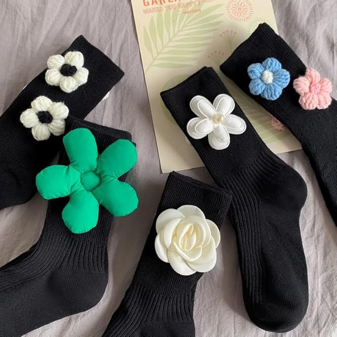 2 Pairs Boys Girls Children Kids rich cotton 3D Flower Bear ankle Socks Infant (Cotton, Set 03 S(1-3years))